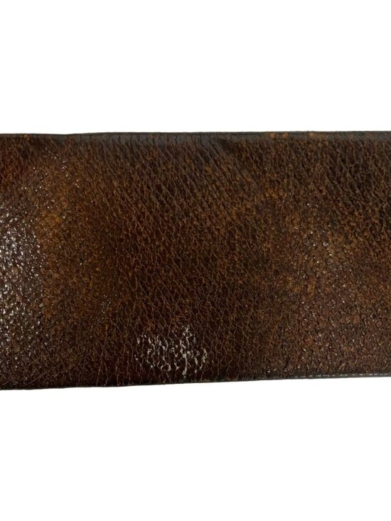 Prada Belt Dark Brown Silver Leather